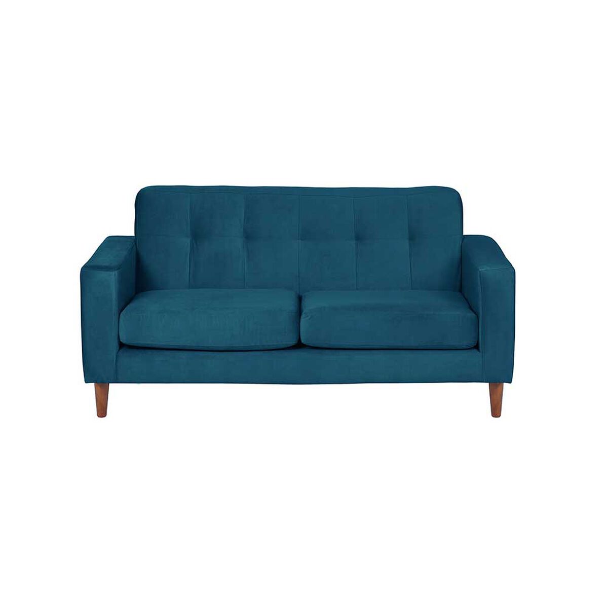 Sofá Latam Home Salermo Tela Velvet 2 Cuerpos Azul Petroleo