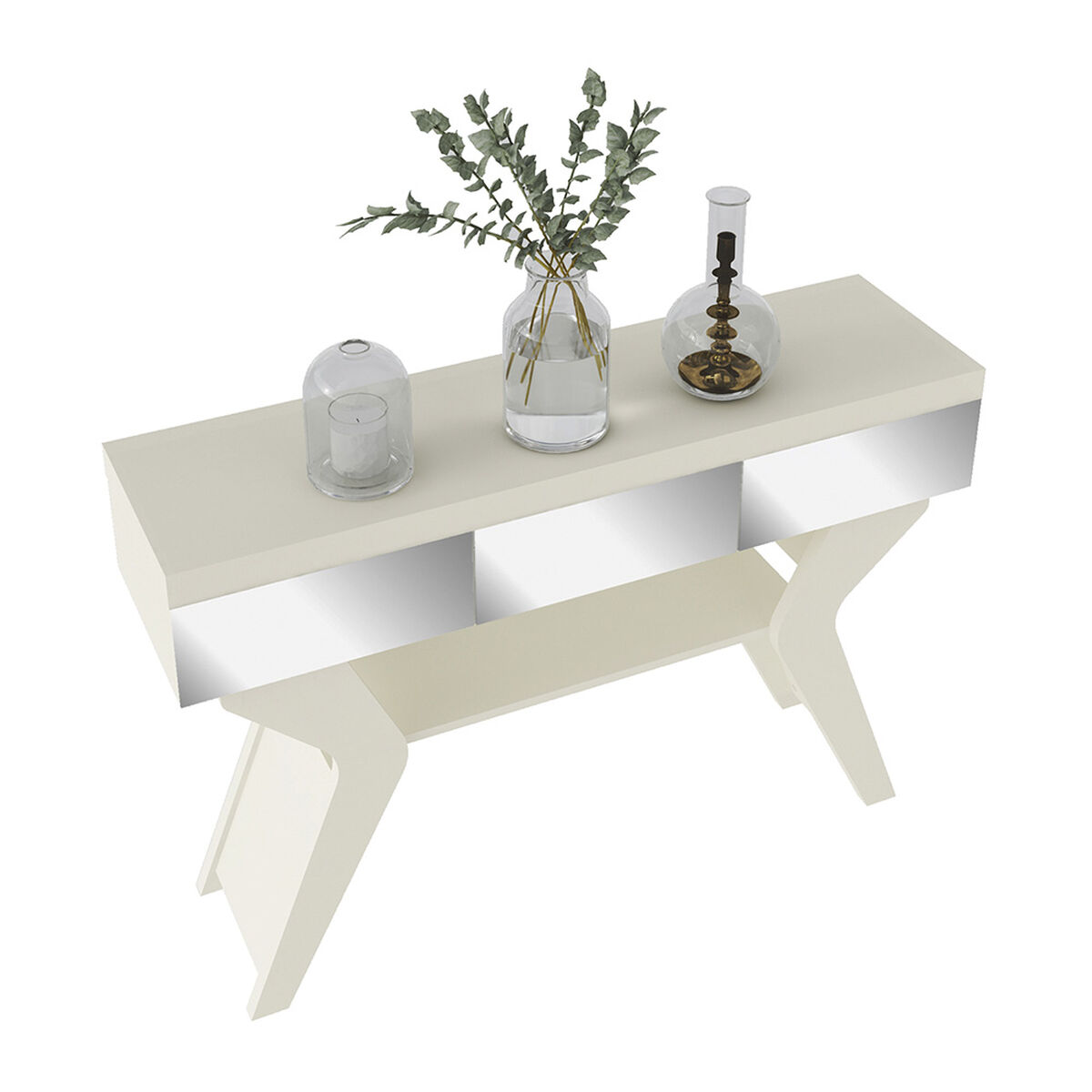 Mesa de Arrimo Rodler Espejo Blanco