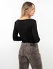 Polera Botones Crop Manga Larga Mujer Icono