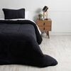Plumón Liso Mashini 1,5 Plazas Sherpa Negro