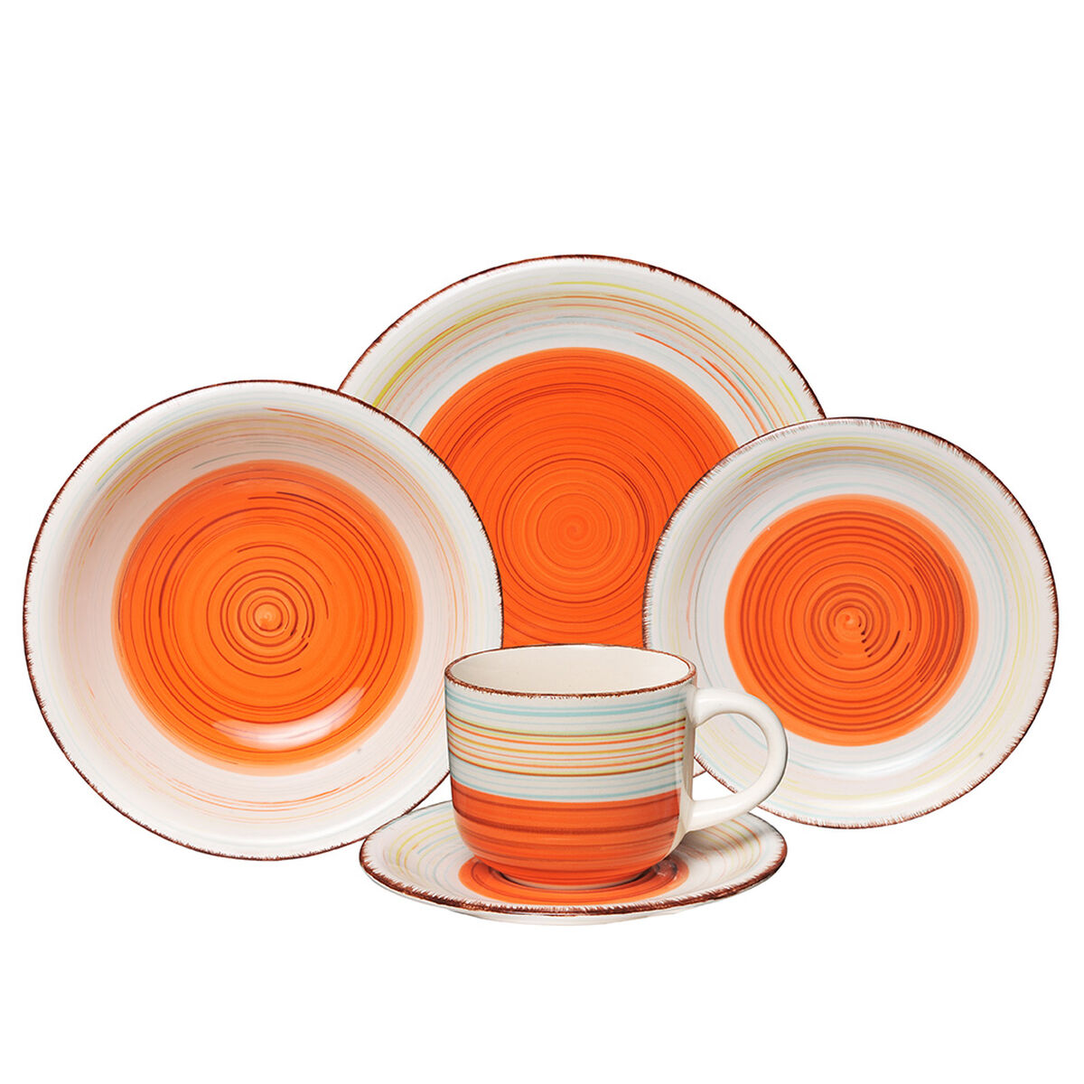 Juego de Vajilla D&M Antique Orange 30 Piezas Abc