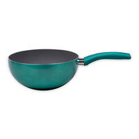 Wok Acero Inoxidable Doral Montecarlo Turquesa 22 cm