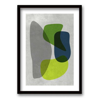 Cuadro Decorativo Retela Circulos Verde 40 x 30 cm