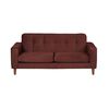 Sofá Latam Home Salermo Tela Velvet 2 Cuerpos Chocolate