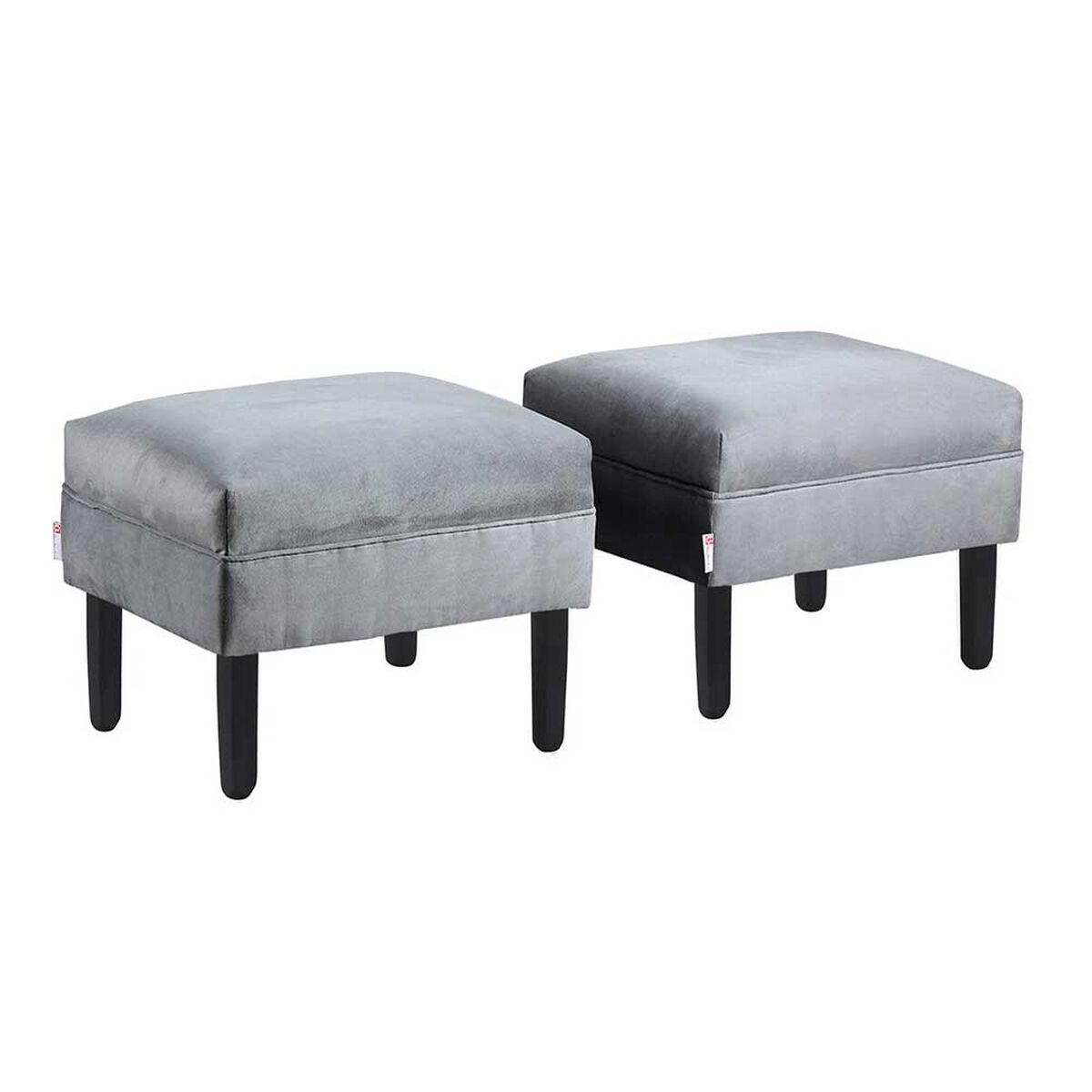 Set Pouf 2 Bodevir Sky Felpa 00 Gris 