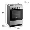 Combo Cocina a Gas Mademsa MV 220 T 4 Quemadores + Set 2 Mugs Zibel MG-0476 Blanco Negro + Juego de Cubiertos Casanova K-1050 16 Piezas