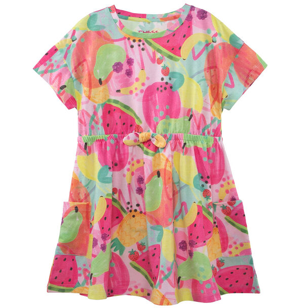 Vestido Full Estampado de Algodón Niña Chess