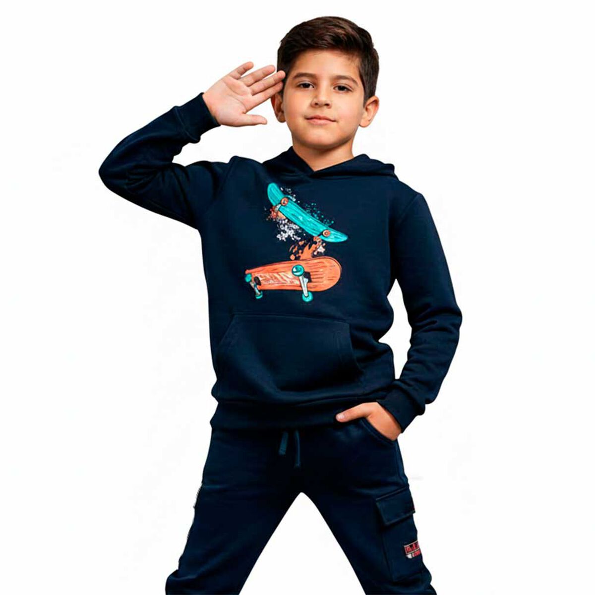 Poler&oacute;n Hoddie de Algod&oacute;n Ni&ntilde;o Chess