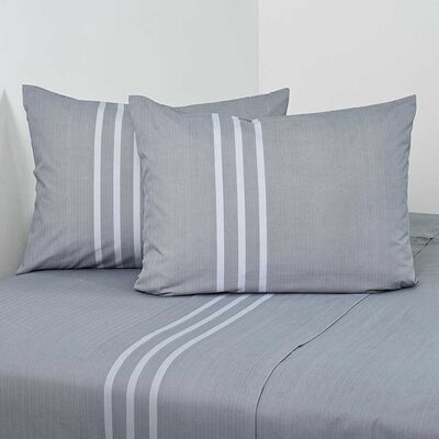 Imagen 1 del producto Juego de Sábanas American Family 2 Plazas Trami 144 Hilos Gris