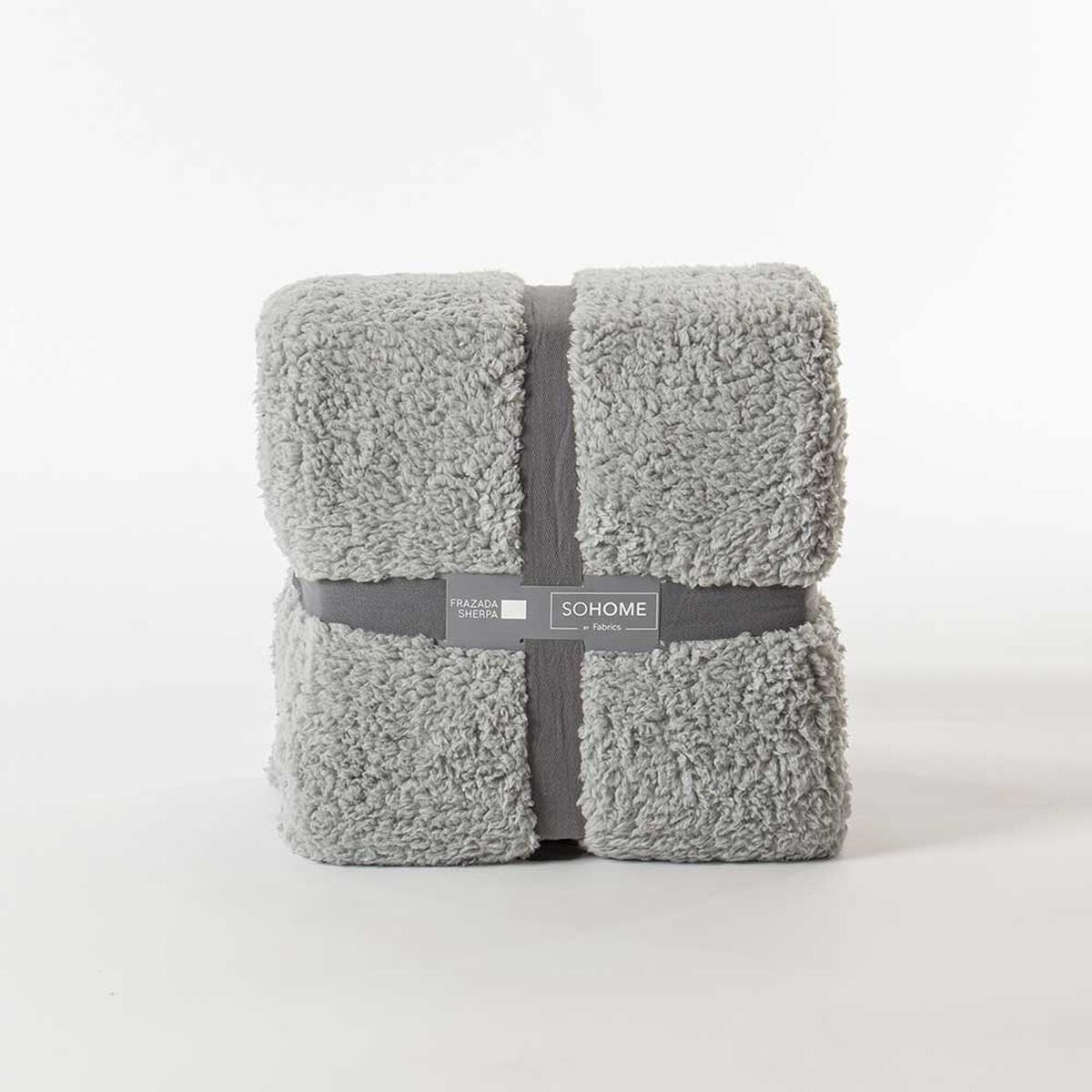 Frazada Poliéster SoHome 2 Plazas Sherpa Gris