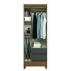Clóset Casanova Fit 3 Puertas 2 Cajones Café y Gris