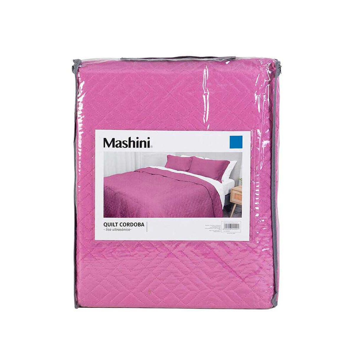 Cubrecama Mashini 2 Plazas Liso Fucsia