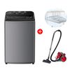 Combo Lavadora Automática Midea MA500W210/G 21 kg. + Aspiradora Ciclónica Kioto Nagoya + 2 Set 6 Colgadores de Ropa Casanova Surtido