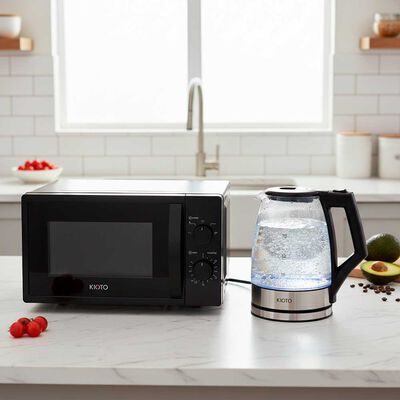 Combo Microondas An&aacute;logo Kioto Kumamoto 20 Lts + Hervidor el&eacute;ctrico Kioto IKEDA 1.8 lts