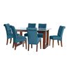 Juego de Comedor Latam Home Pamplona Salamanca 6 Sillas Lino Gris Oscuro