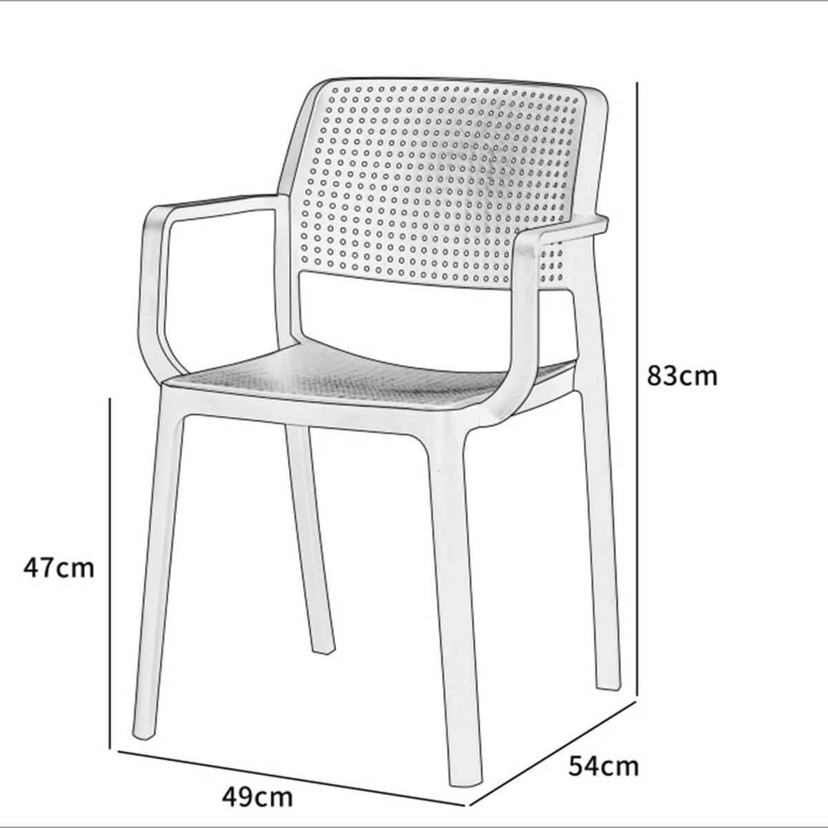 Juego de terraza Fm Furniture Línea E 4 Sillas
