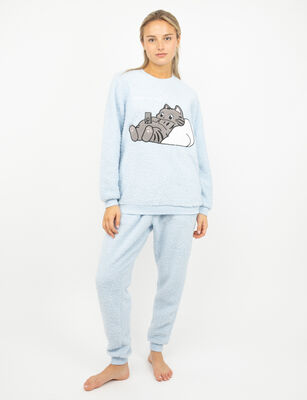 Imagen 2 del producto Pijama Polar Mujer Icono Celeste, Rosado