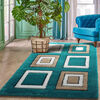 Alfombra Modalfo Exclusive Figuras Geométricas Turquesa 200x290 cm
