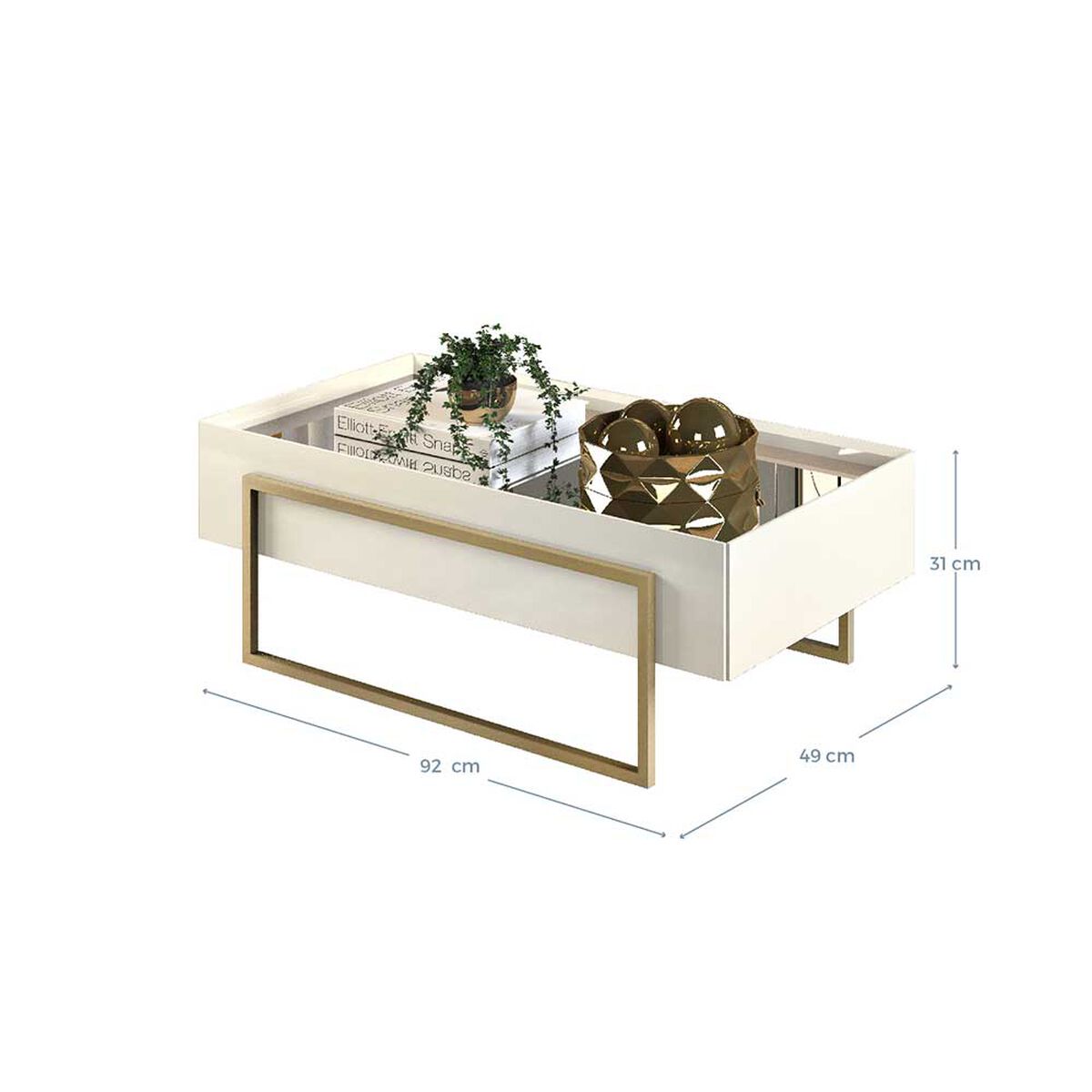 Mesa de Centro Vekkahome Karolann Blanco