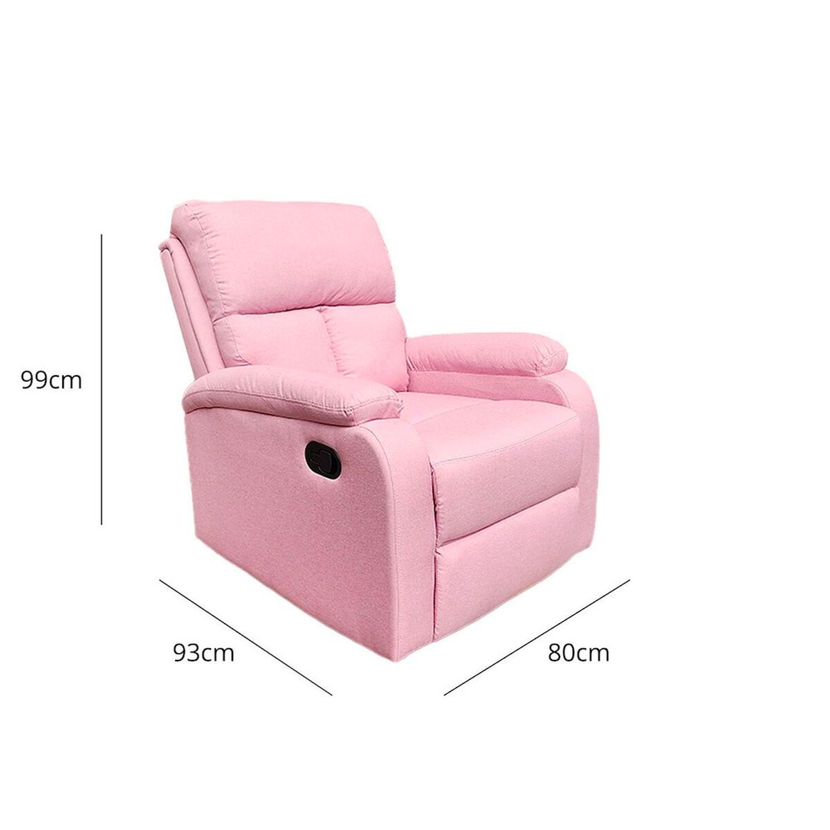 Bergere Reclinable Daniels Matheus 1 Cuerpos Rosado