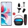 Combo Celular Oppo Reno11 F 5G 256GB 6,7" Morado Coral Liberado + Set Cargador Auto Kioto + Mini Karaoke Kioto LED Negro