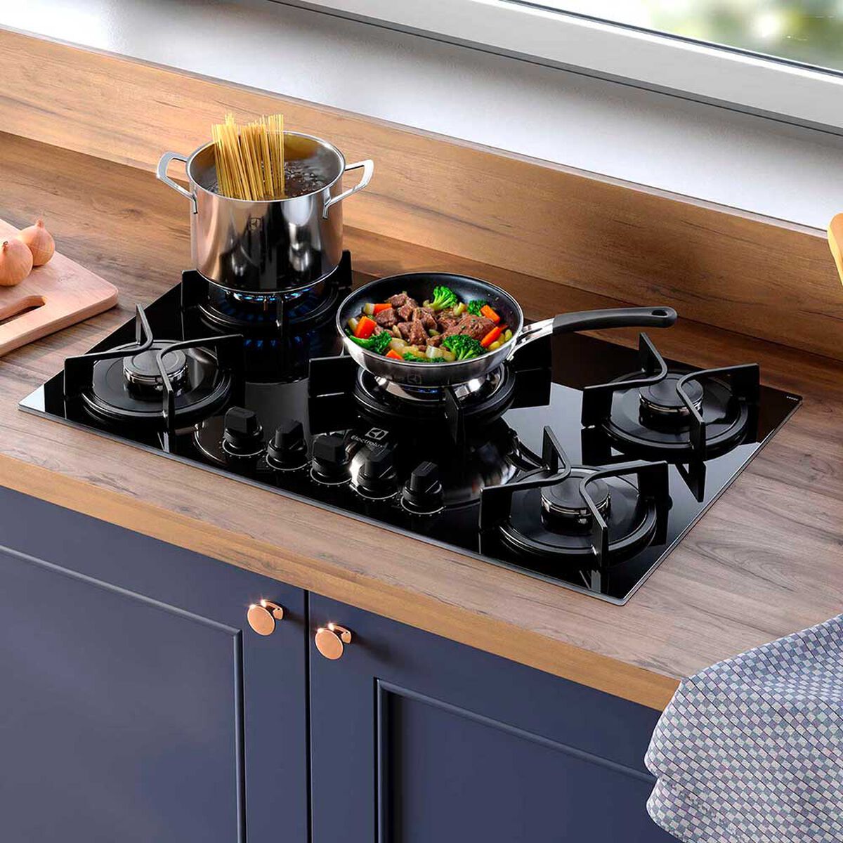 Encimera a Gas Electrolux 5 Quemadores KE5GC