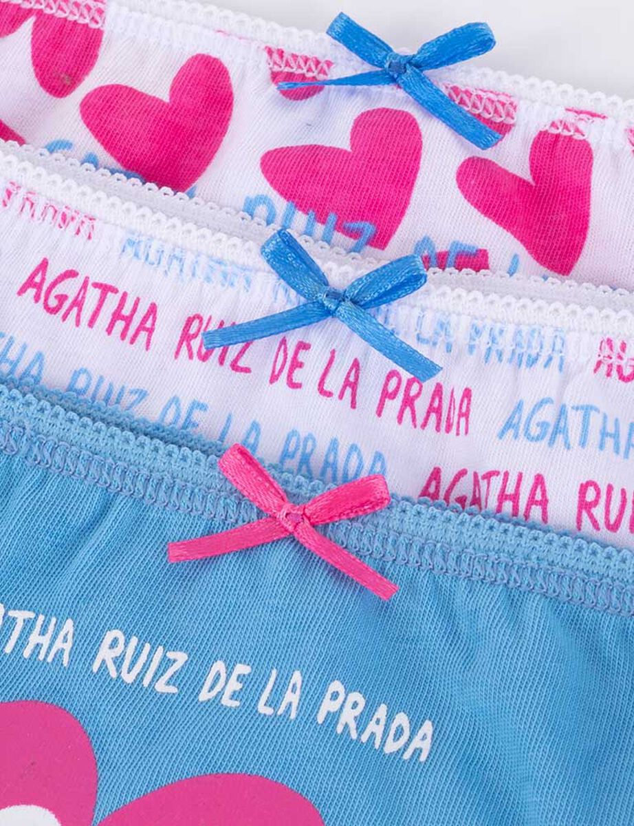 Pack 3 Calzones de Algodón Niña Agatha Ruiz De La Prada