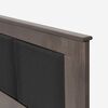 Cama Europea Rosen Base Dividida 2 Plazas New Style 4 Plus + Respaldo Rachel Gris + 2 Veladores