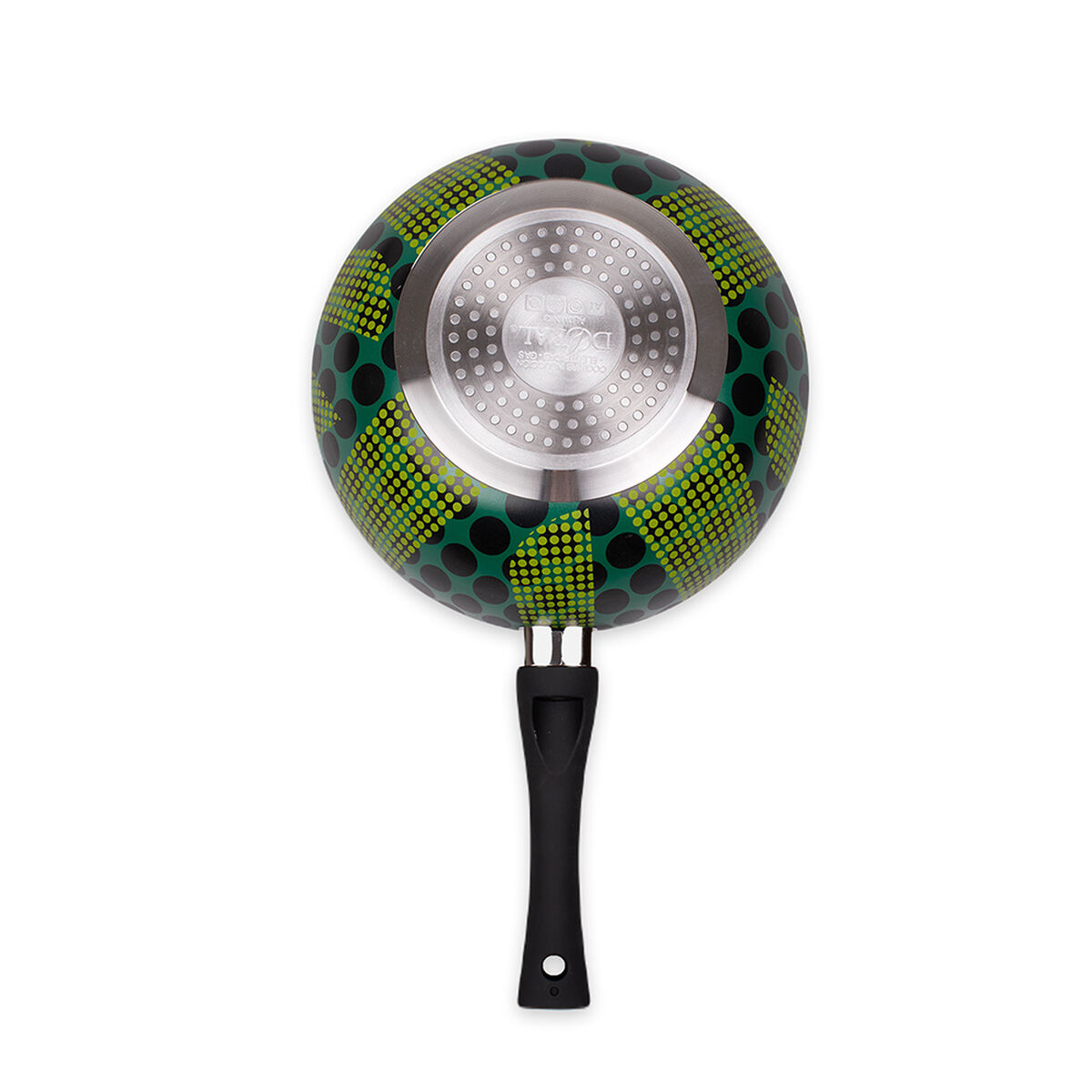 Wok Acero Inoxidable Doral Happy Color Verde 22 cm