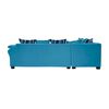 Sof&aacute; Seccional Izquierdo Living Factory Capri 5 Cuerpos Azul Piedra