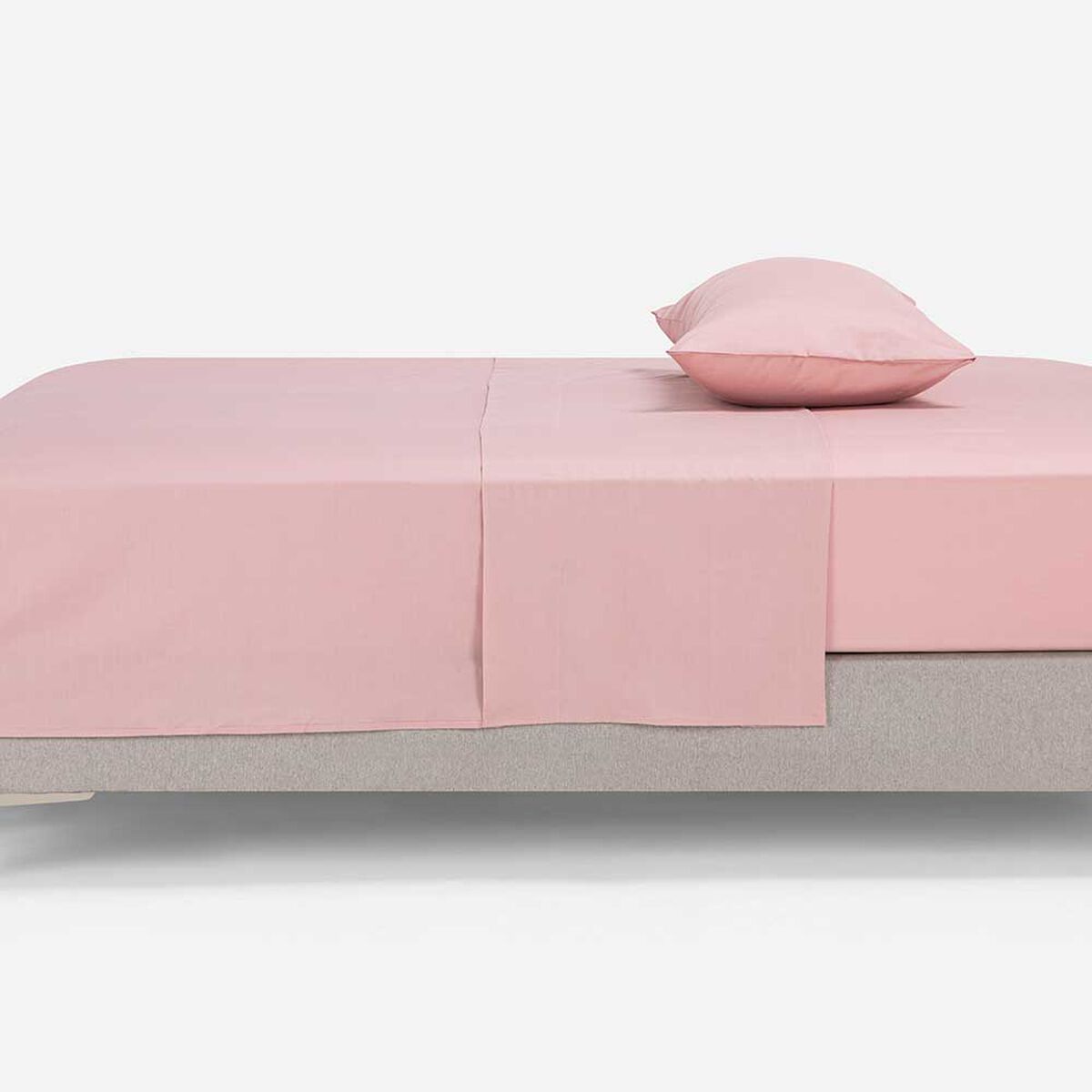 Juego de S&aacute;banas Rosen 144 Hilos 1,5 Plazas Polycotton Lisa Rosa