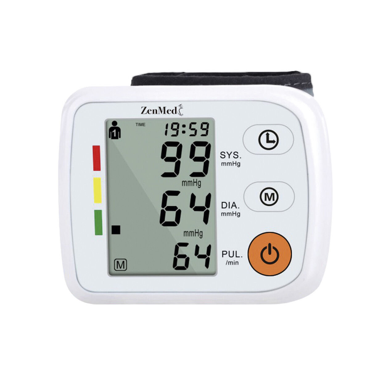 Tensiómetro de Muñeca Zenmed LCD Digital 2,8" Blanco