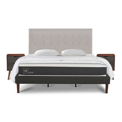 Imagen 1 del producto Cama Europea CIC King New Ortopedic + Respaldo Tigris + 2 Veladores + Almohadas + Plumón
