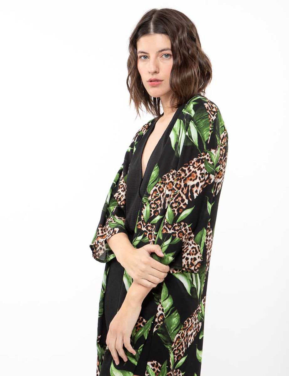 Kimono Estampado Mujer Fiourcci
