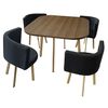Juego de Comedor Vincenzi R6545 4 Sillas Negro
