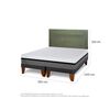 Cama Europea CIC Base Dividida King Balance + Respaldo Milan Olivo