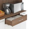 Mueble de Cocina Vekkahome Emi 1 Cajón 7 Puertas Café