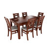 Juego de Comedor Muebles Hema Sevilla 6 Sillas Nogal