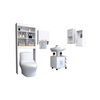 Botiquín Bath 28 + Base Lavamanos + Estante Wc + Auxiliar TuHome BigBath Blanco