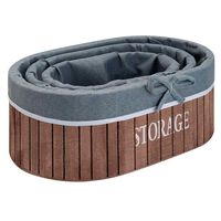 Set de 3 Canastos Ovalados Madera Vgo Café