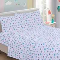 Juego de Sábanas Illusions 144 Hilos 1,5 Plazas Starry Blanco