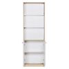 Librero Mobikit Misuri 6 Niveles 60 Blanco Carvalo 2 Puertas