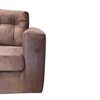 Juego de Living Kea Nize Felpa Sofá 3 Cuerpos + Dos Pouf 1 Cuerpo Café
