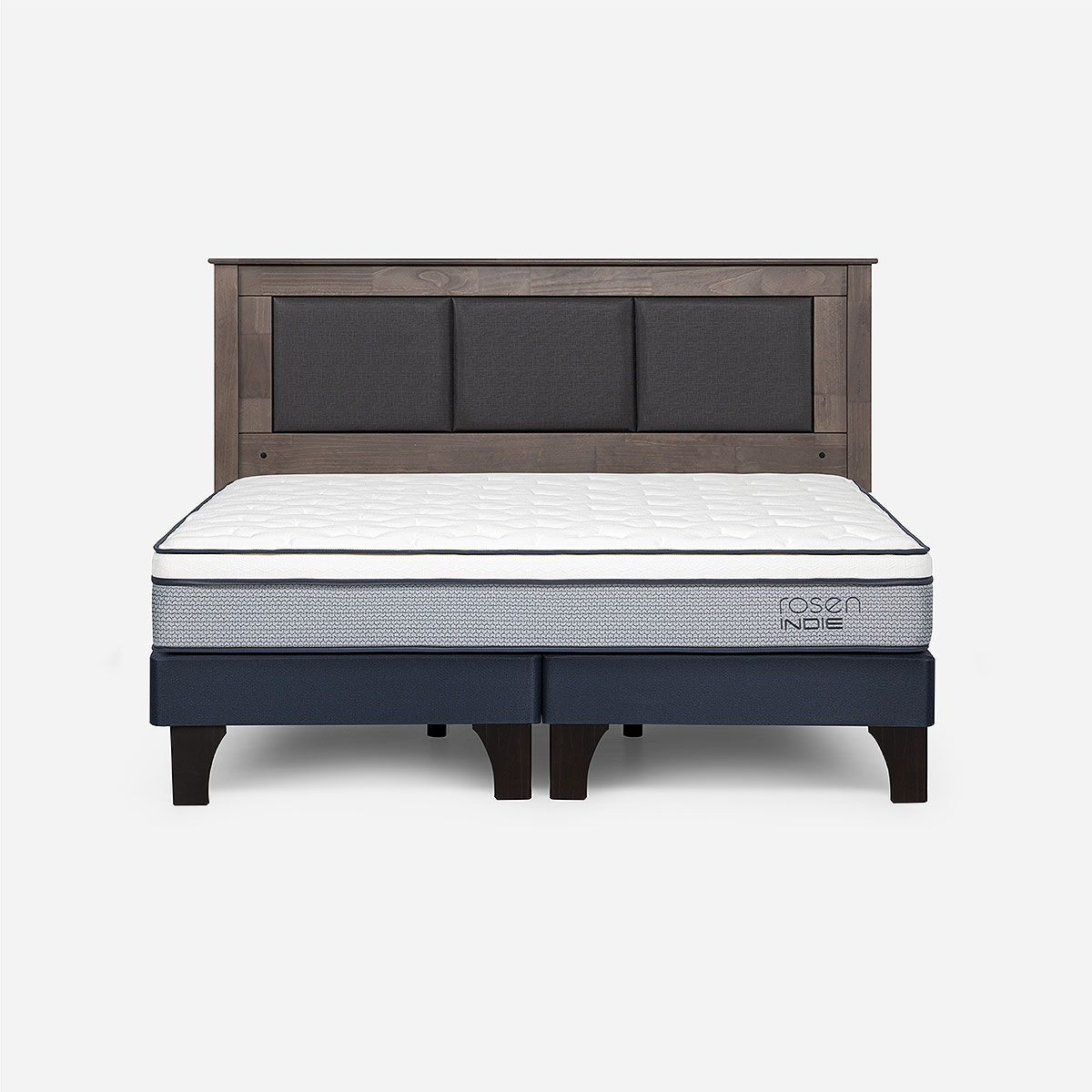 Combo Cama Europea Rosen King Indie BD + Respaldo Rachel