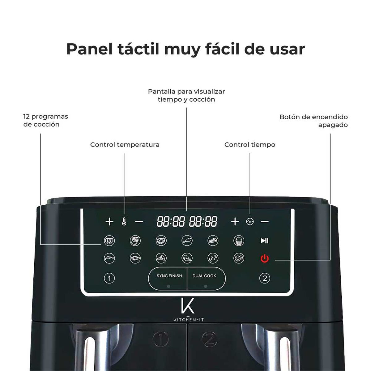 Freidora de Aire Kitchen-it Dual Edition 9 lts.