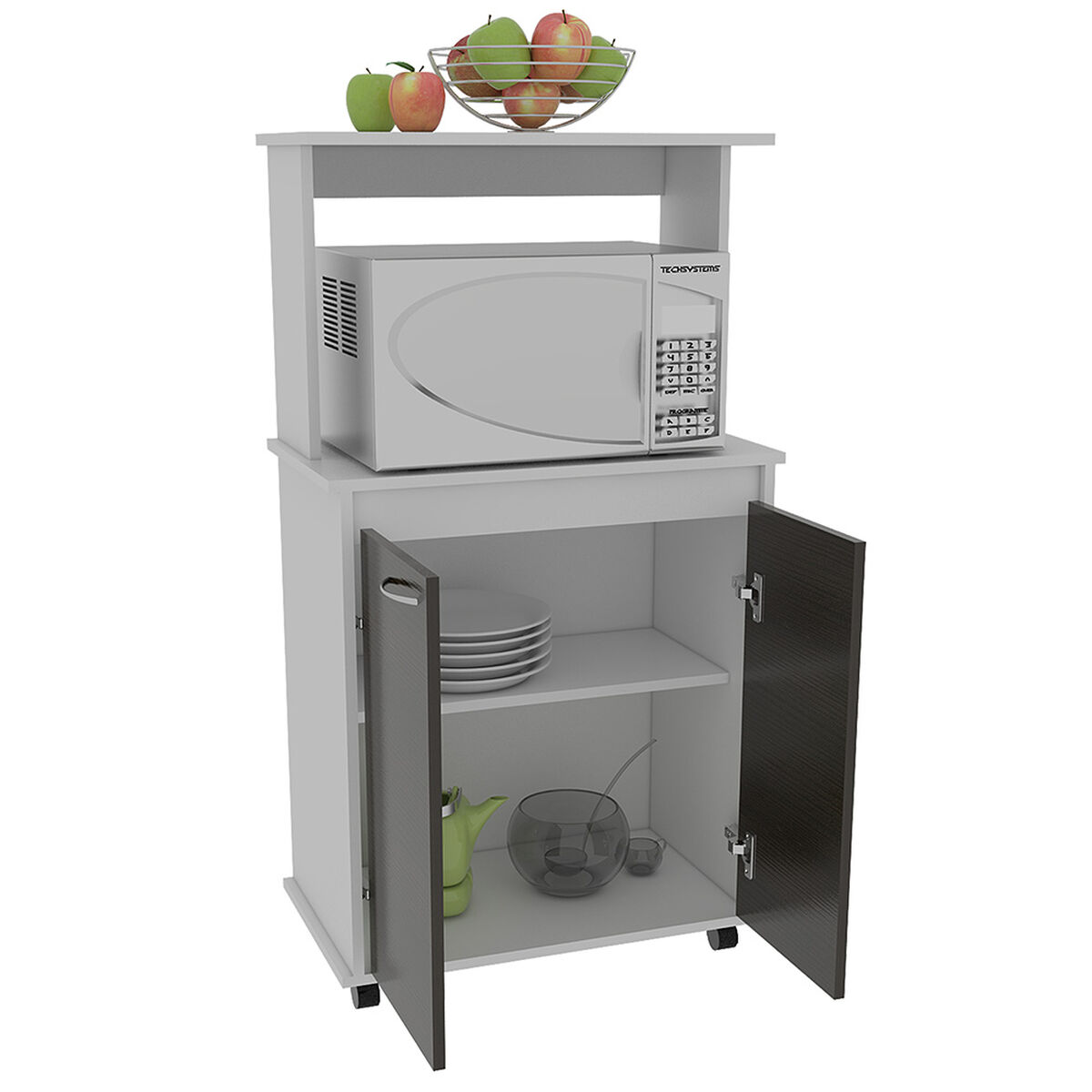 Mueble Microondas TuHome Italia Wengue Blanco