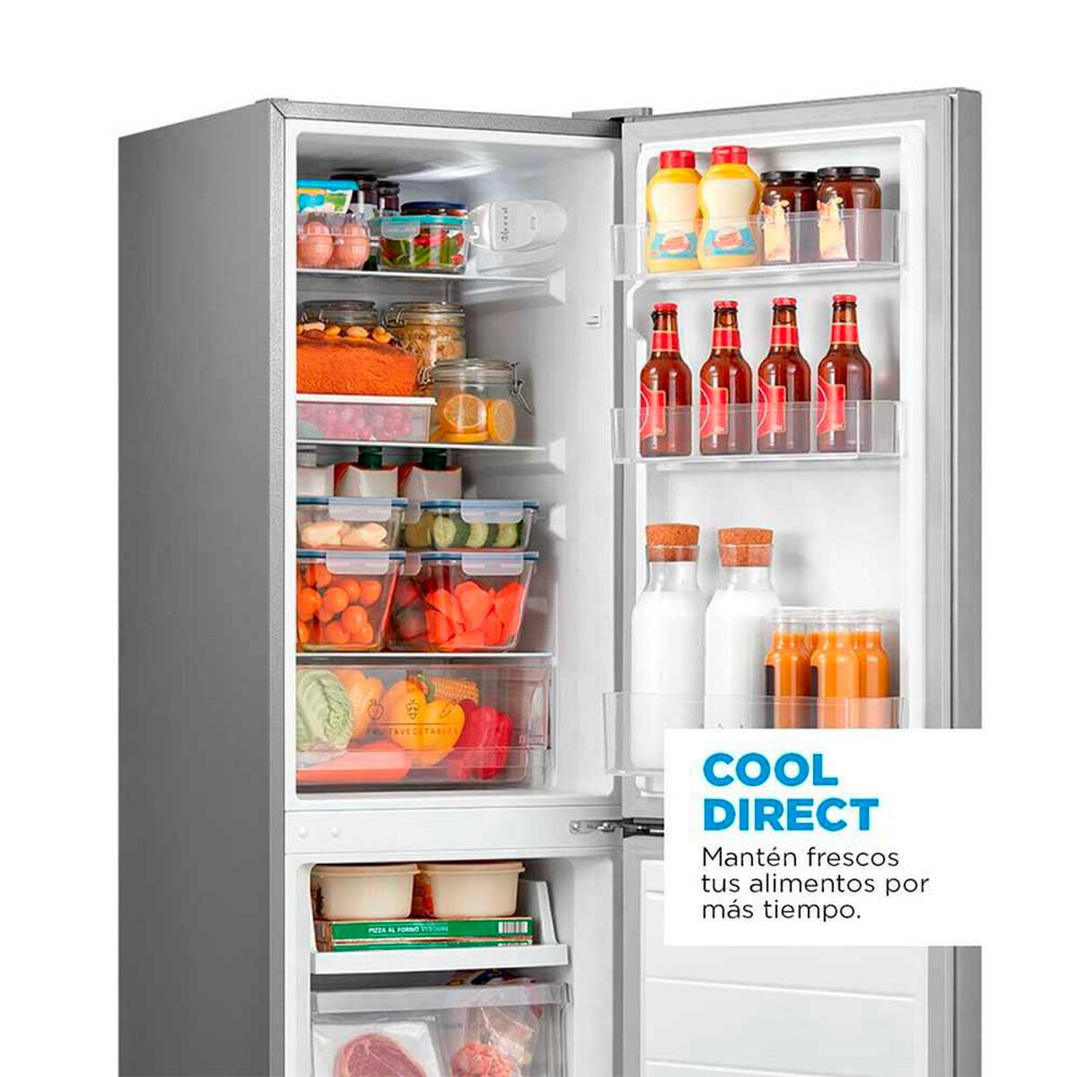 Refrigerador Fr&iacute;o Directo Midea MDRB241FGE50 169 lts.