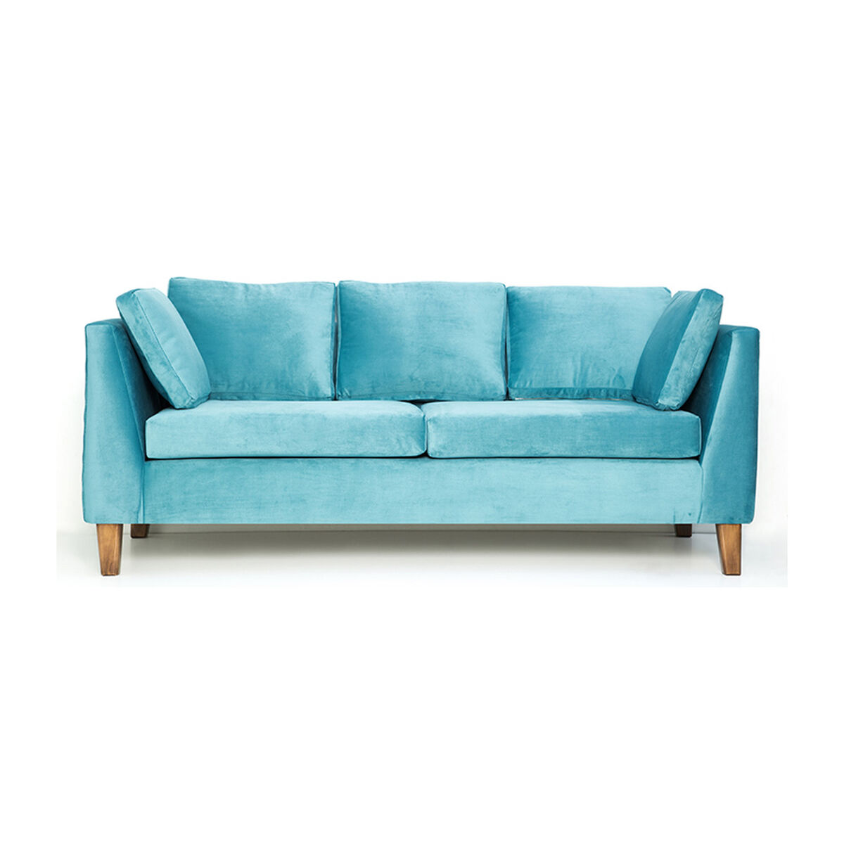 Juego de Living Barra Design Estocolmo Sofá 3 Cuerpos + Dos Sillones 1 Cuerpo Turquesa