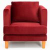 Juego de Living Barra Design Larisa Sofá 2 Cuerpos + Dos Sillones 1 Cuerpo Rojo