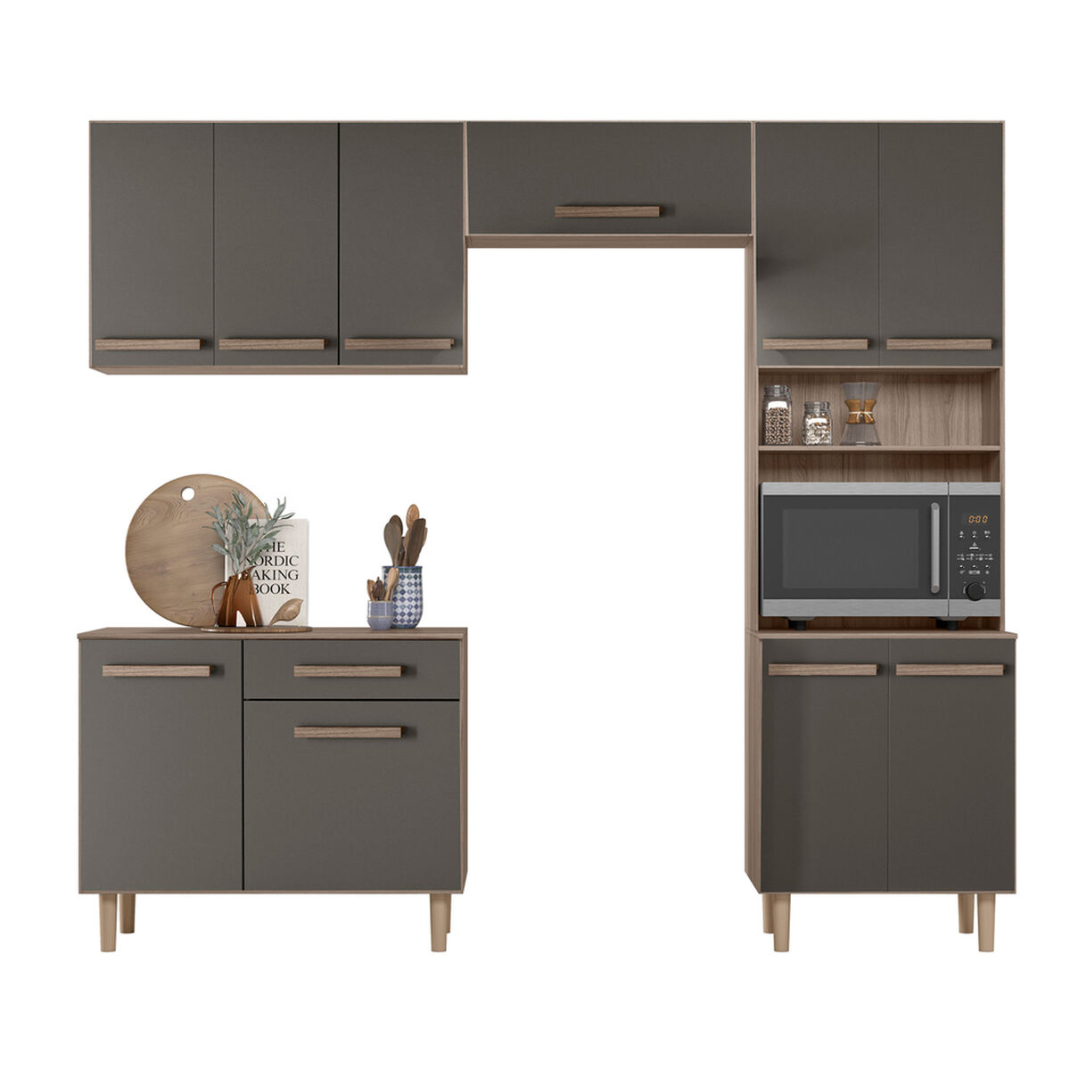 Kit De Cocina Vekkahome Lemon Gris
